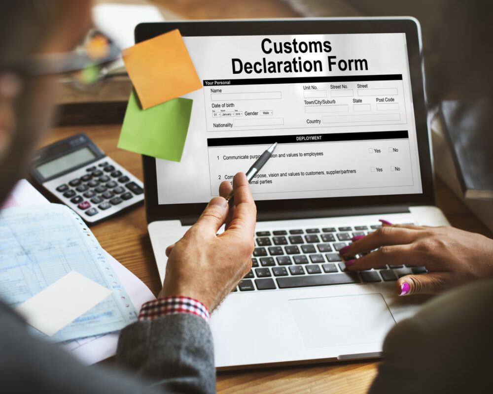 Customs,Declaration,Form,Invoice,Freight,Parcel,Concept
